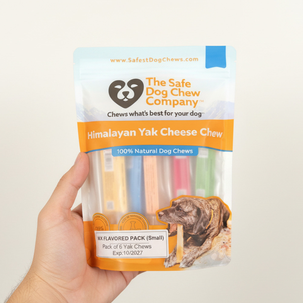 Yak Dog Chew Pack – 6 Flavor-Infused Sticks for SMALL DOGS <25 lb